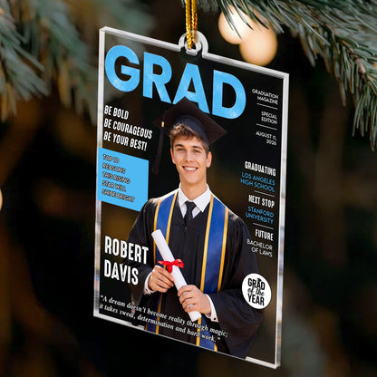 Graduation Magazine - Personalized Ornament