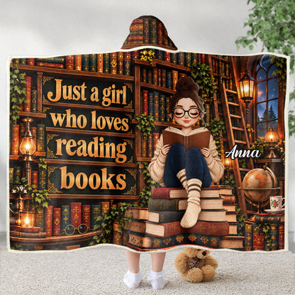 Just A Girl Who Loves Reading Books - Personalized Blanket