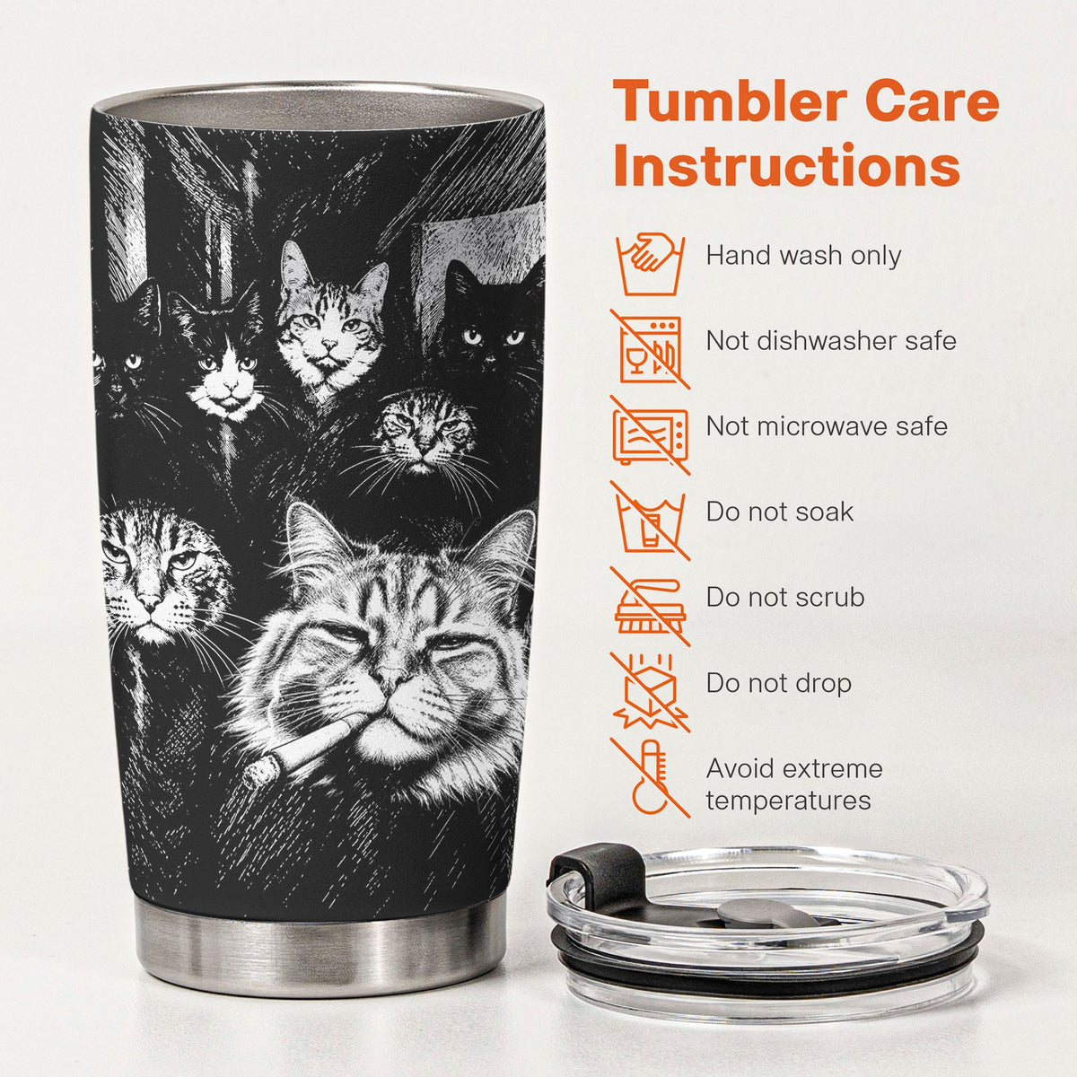 Custom Photo Funny Gangster Pet, Edgy Pet Meme Drinkware - Personalized Tumbler