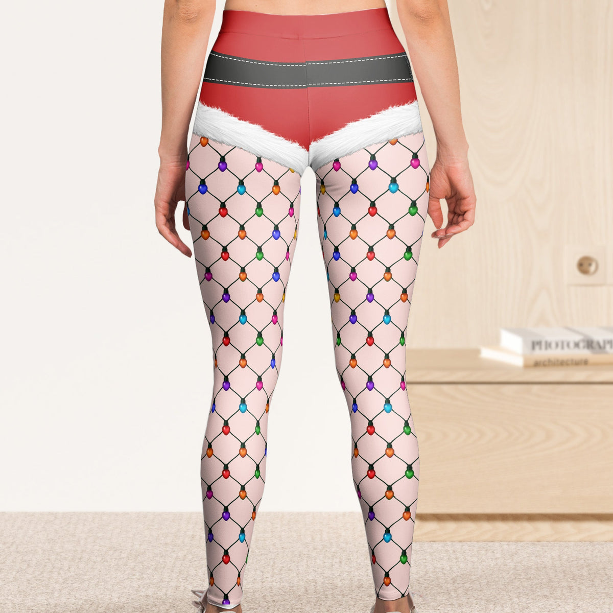 Funny Christmas Outfits, Fishnet Tights Xmas - Personalized Leggings