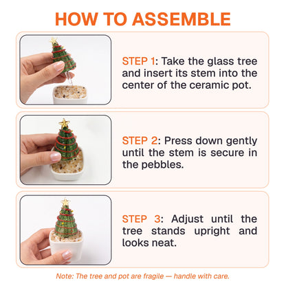 Thank You For Helping Me Grow Glass Christmas Tree - Personalized Plant Pot