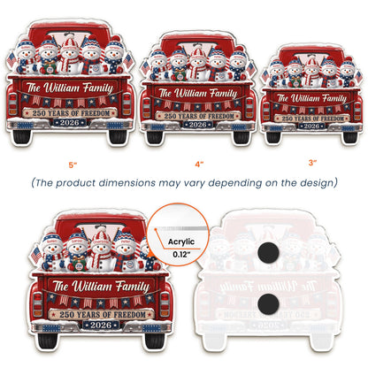 America 250Th Anniversary Christmas Gifts For Mom, Dad, Family - Personalized Magnet