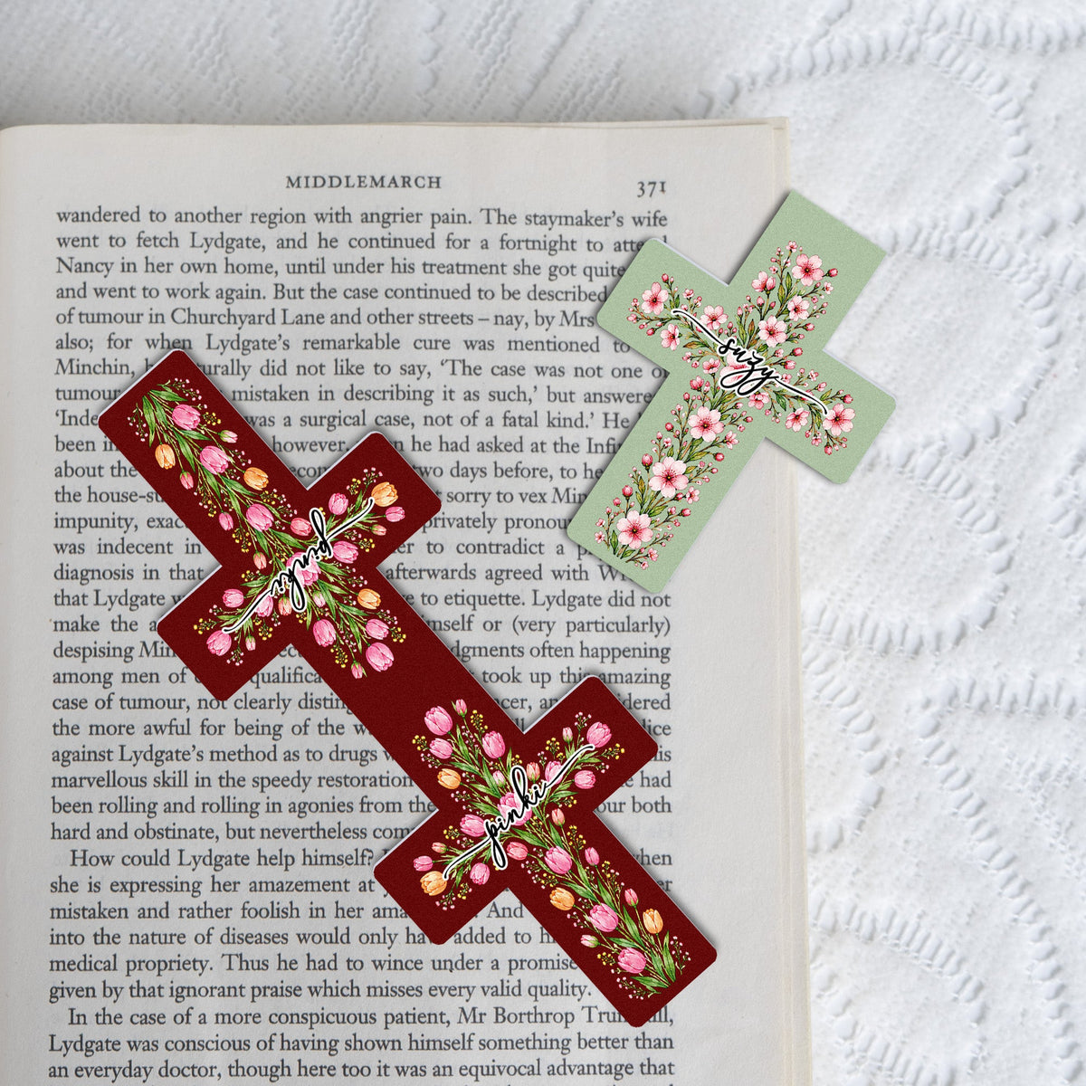 Custom Birth Flower & Name - Personalized Bookmark