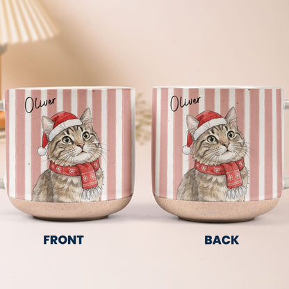 Custom Pet Portrait Watercolor Pottery Mug Christmas Gift - Personalized Mug