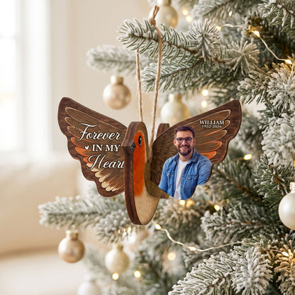 Always With You Memorial Custom Photo Caridnal Bird Humming Bird Butterfly - Personalized Ornament
