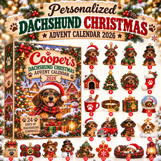 Dachshund Christmas Advent Calendar 2026 – 24 Days of Sausage Dog Surprises
