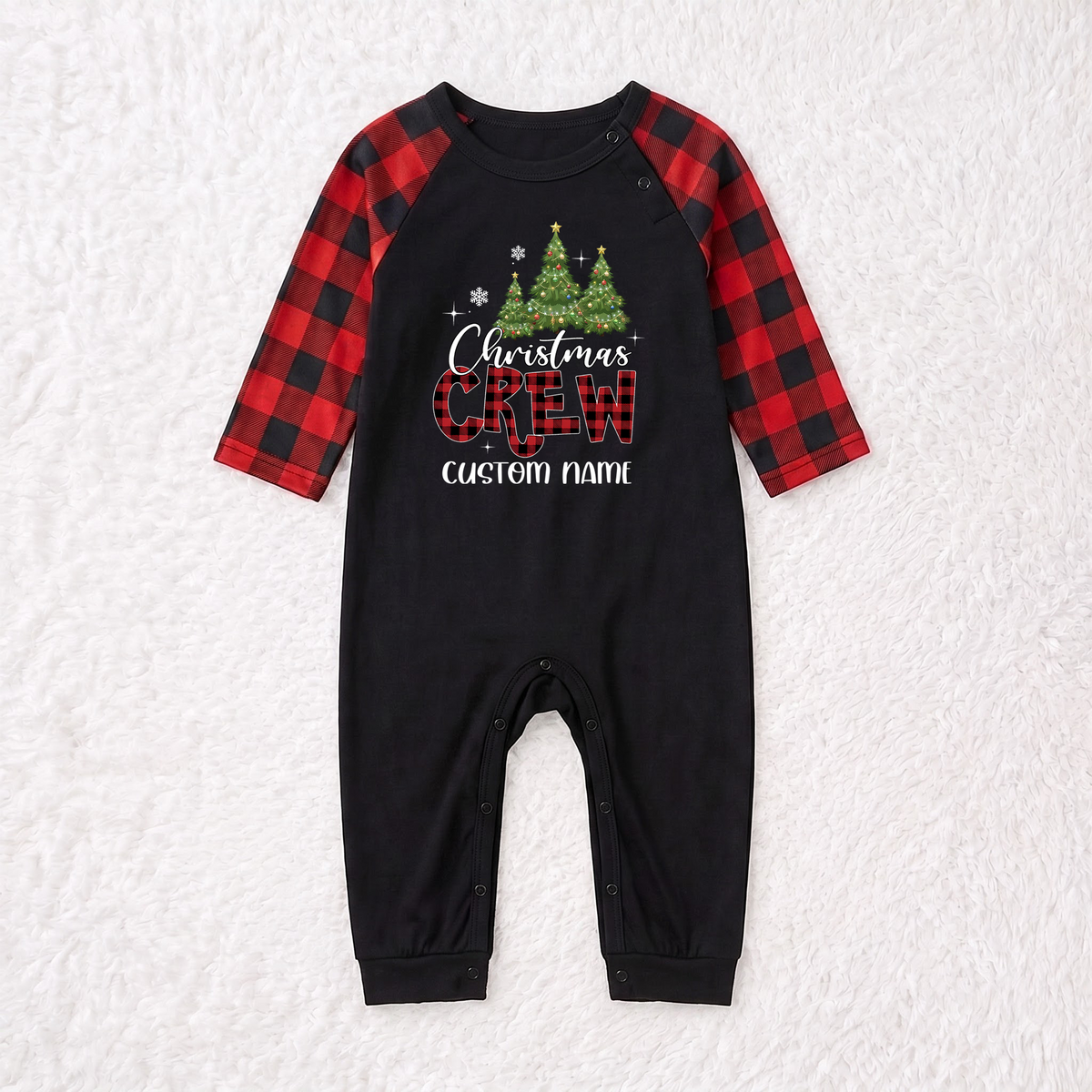 Cute Christmas Crew Matching Family Sleepwear Christmas