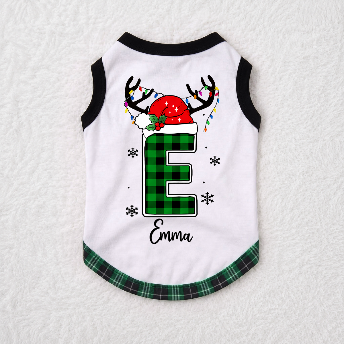 Custom Name Initial Family Matching Christmas Pajamas With Pet