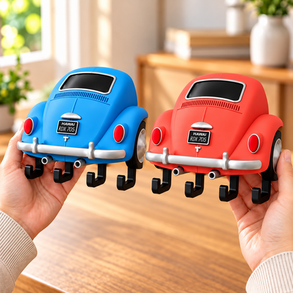 Personalized Vintage Car Key Holder – 3D Printed Wall Key Rack, Custom Name Classic Car Lover Gift