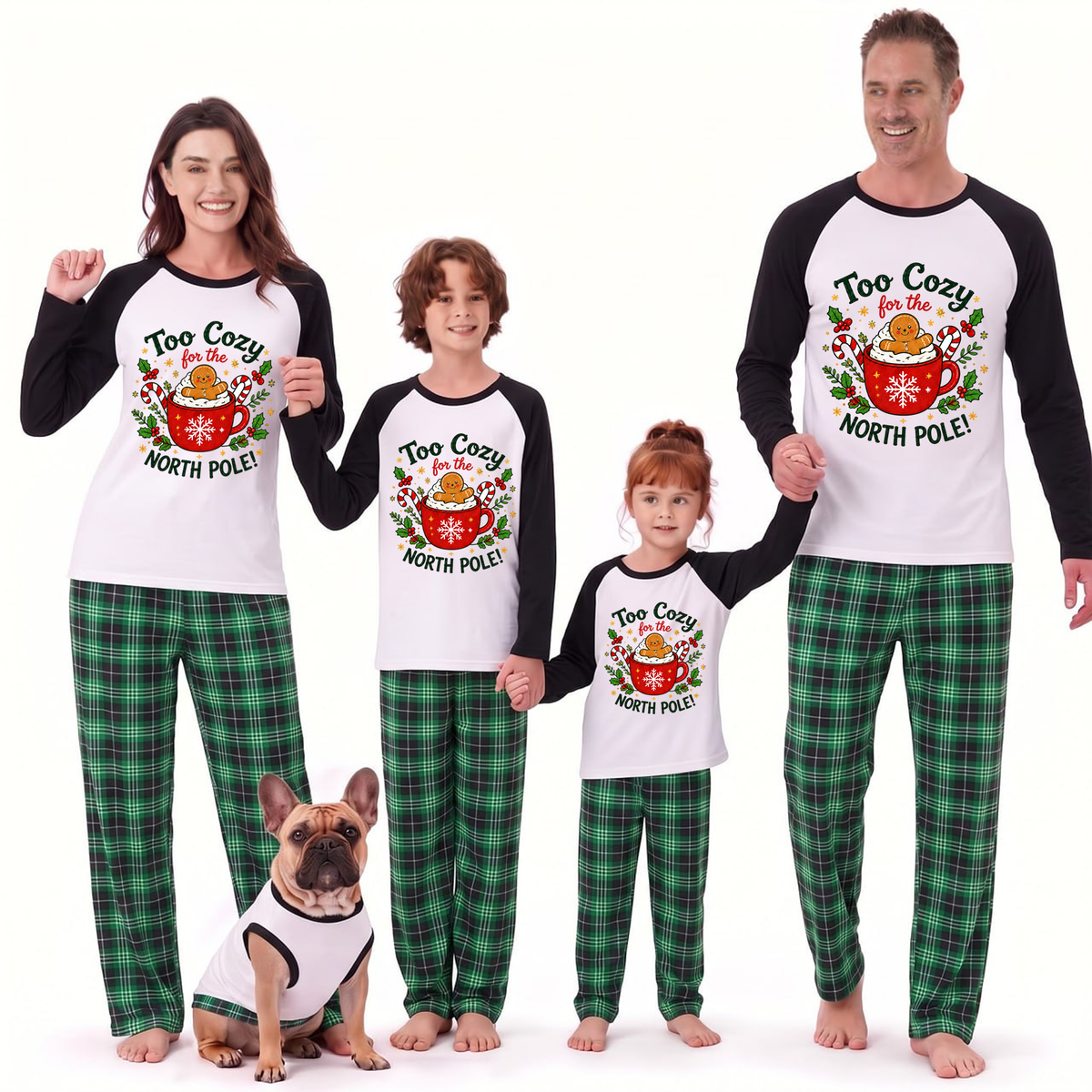 Cozy Gingerbread Mug Family Matching Christmas Pajamas With Pet