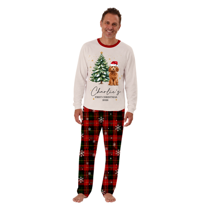 Personalised Dogs First Christmas Matching Family Christmas Pajamas With Pet
