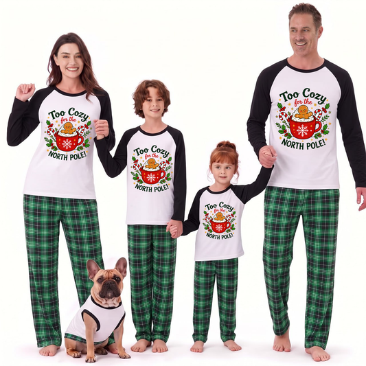 Cozy Gingerbread Christmas Family Matching Pajamas With Pet