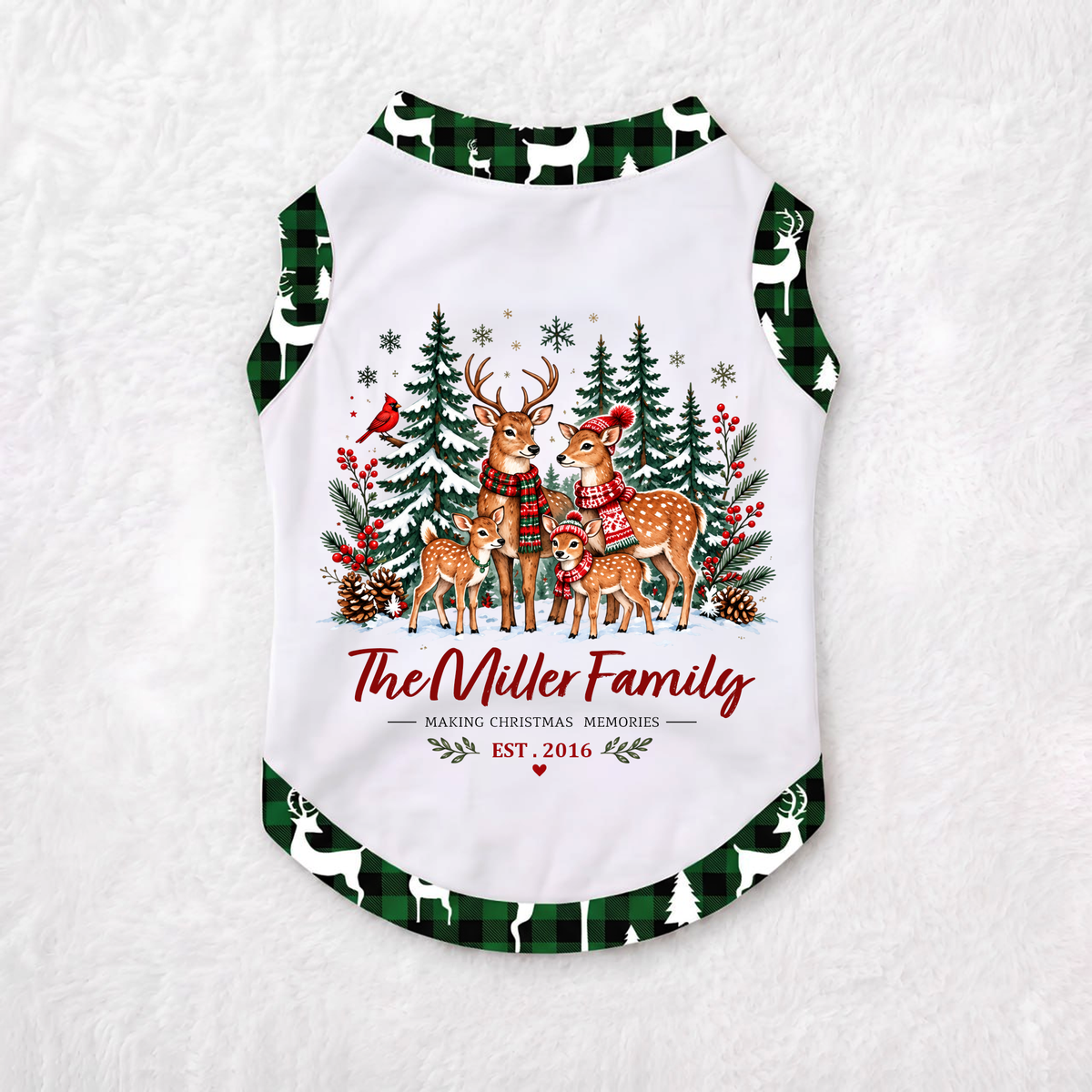 Cozy Reindeer Family Christmas Forest Matching Christmas Pajamas