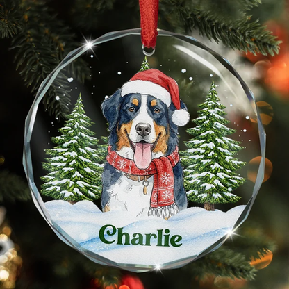 Custom Pet Portrait Christmas Watercolor Gifts For Pet Lovers Pet Loss Gifts - Personalized Ornament
