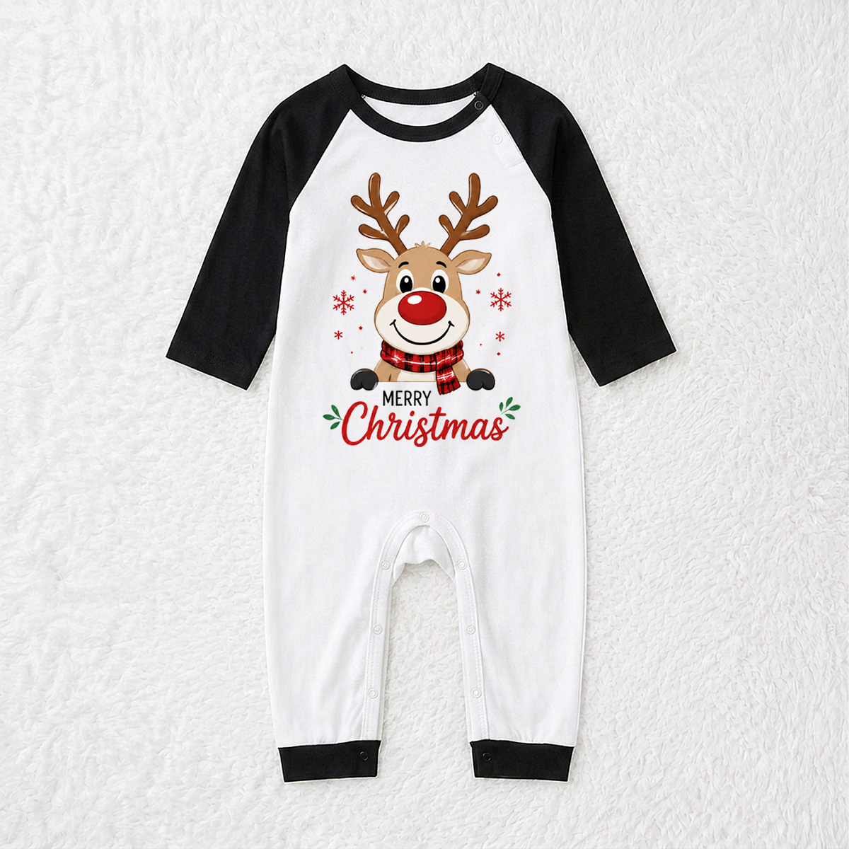 Merry Christmas Reindeer Family Matching Pajamas With Pet