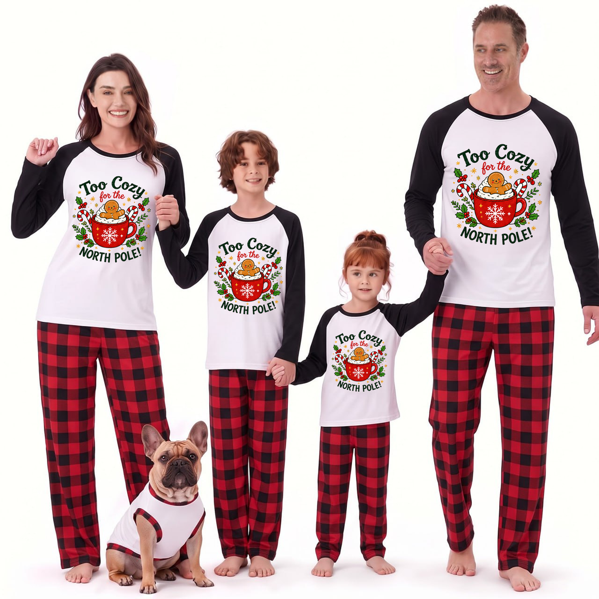 Cozy Gingerbread Mug Family Matching Christmas Pajamas With Pet