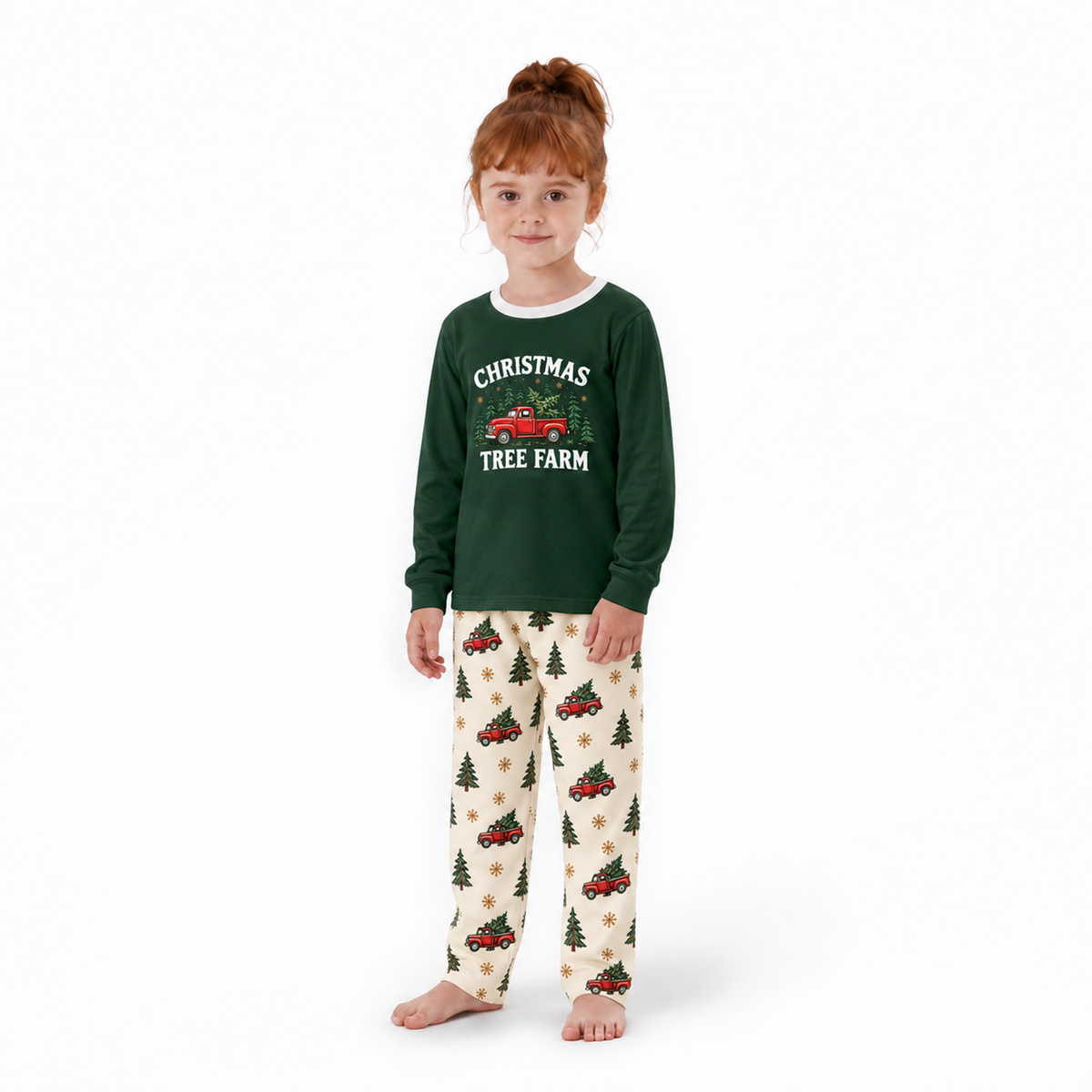 Vintage Christmas Truck Tree Farm Matching Family Christmas Pajamas