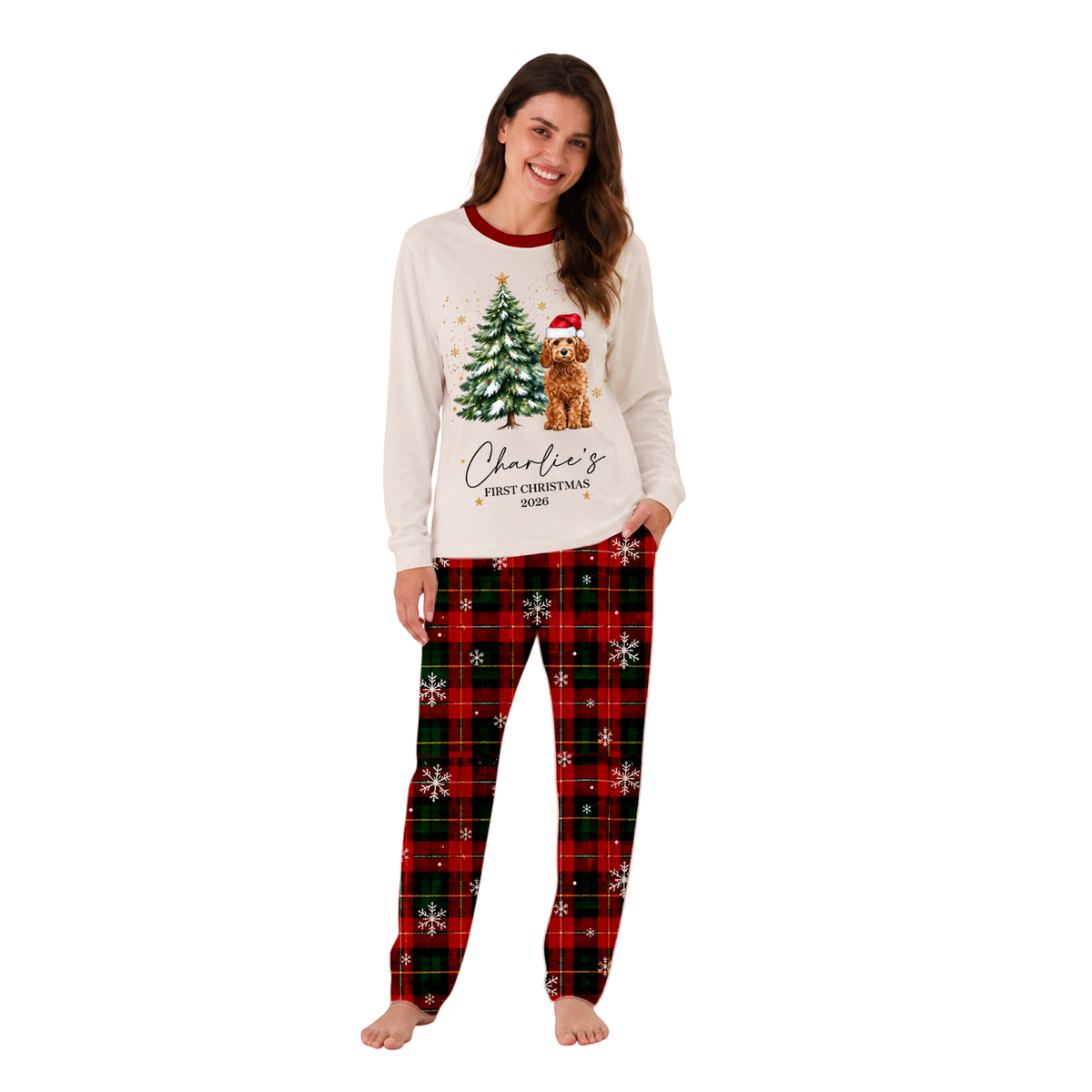 Personalised Dogs First Christmas Matching Family Christmas Pajamas With Pet