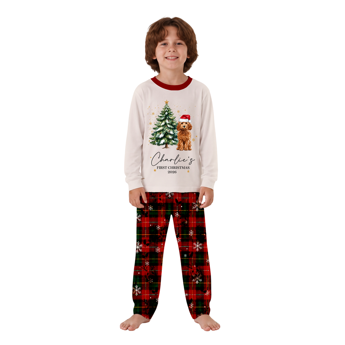 Personalised Dogs First Christmas Matching Family Christmas Pajamas With Pet