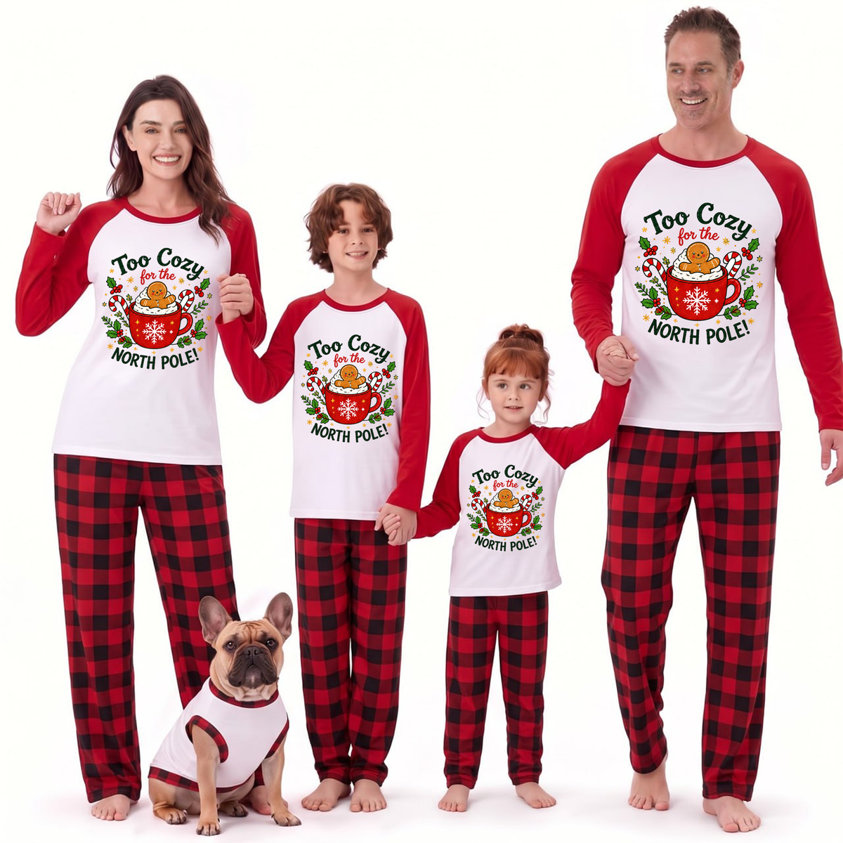 Cozy Gingerbread Christmas Family Matching Pajamas With Pet