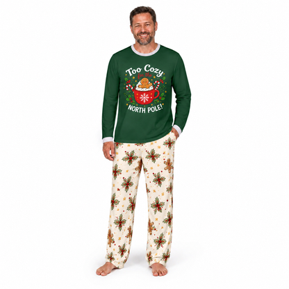 Cute Gingerbread Mug Family Matching Christmas Pajamas With Pet