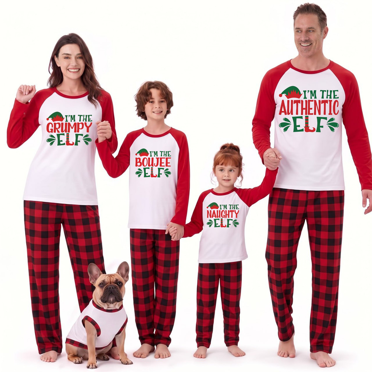 Funny Christmas Elf Saying Family Christmas Pajamas With Pet