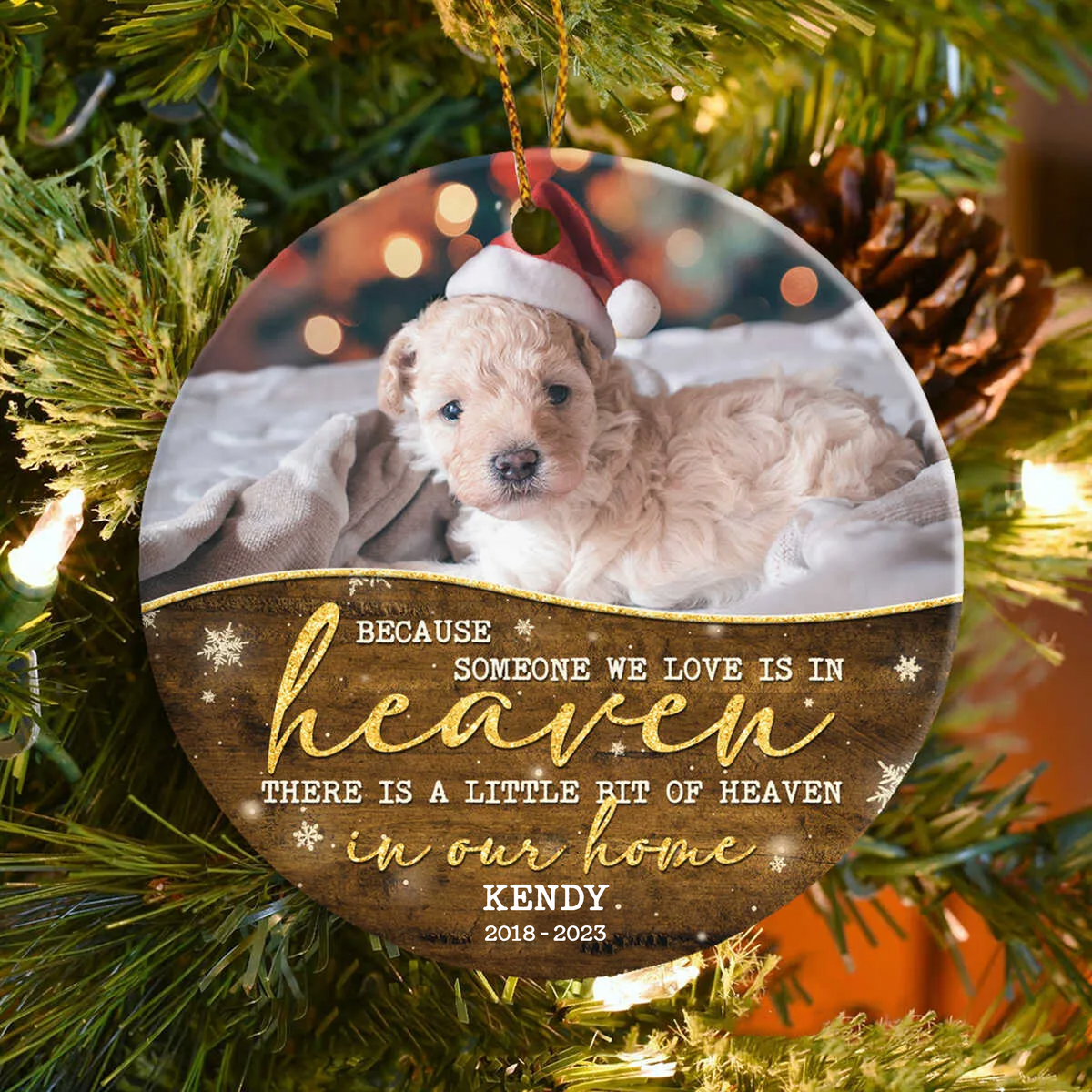 Pet Memorial Ornament, Loss Of Dog Ornament, Pet Loss Gift, Personalized Christmas Ornament
