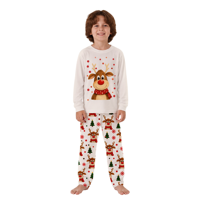 Cute Reindeer Family Matching Christmas Pajamas With Pet (Copy)