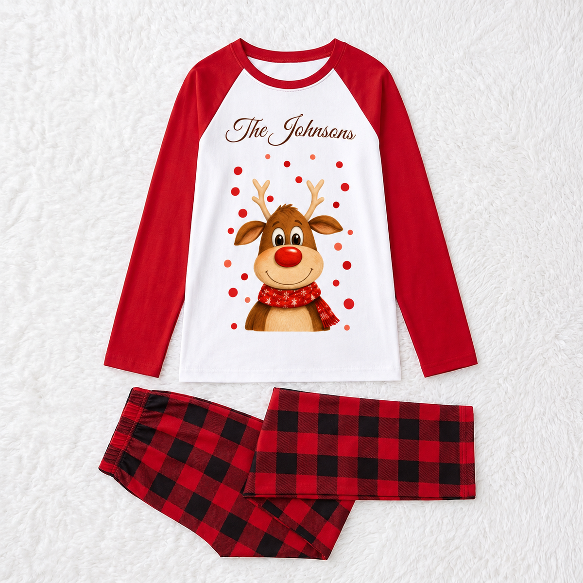 Classic Buffalo Plaid Family Matching Christmas Pajamas With Custom Name