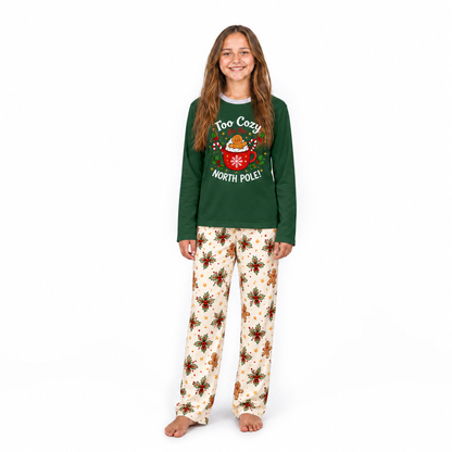 Cute Gingerbread Mug Family Matching Christmas Pajamas With Pet