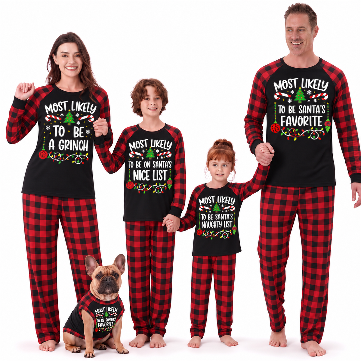 Funny Most Likely Christmas Family Matching Pajamas With Pet