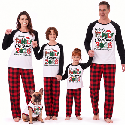 Festive Personalized Family Christmas 2026 Matching Family Christmas Pajamas