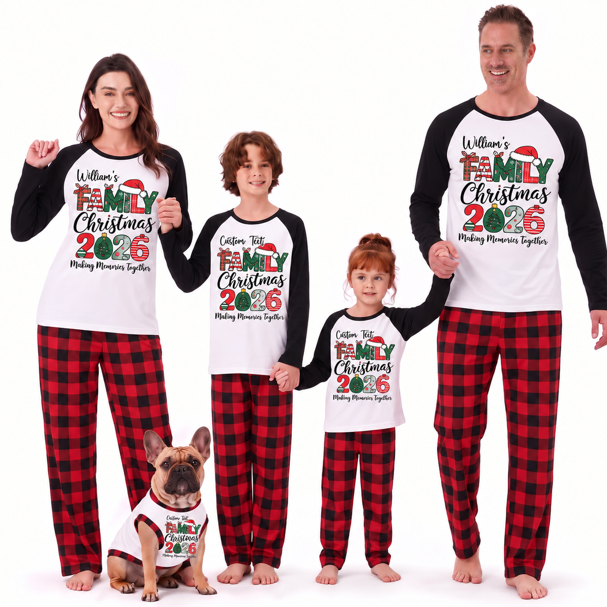 Festive Personalized Family Christmas 2026 Matching Family Christmas Pajamas