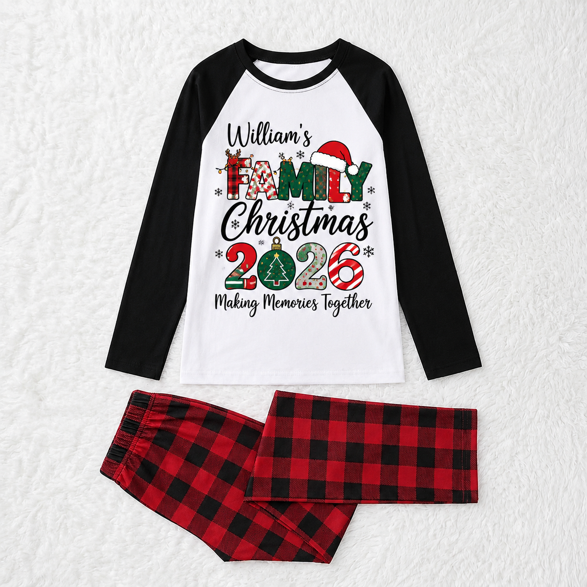 Festive Personalized Family Christmas 2026 Matching Family Christmas Pajamas
