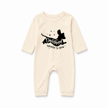 Dachshund Through The Snow Matching Family Christmas Pajamas All Sizes