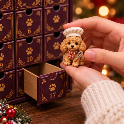 Poodle Christmas Advent Calendar –  24 Collectible Poodle Figurines, Christmas Countdown Calendar & Gifts for Poodle Lovers