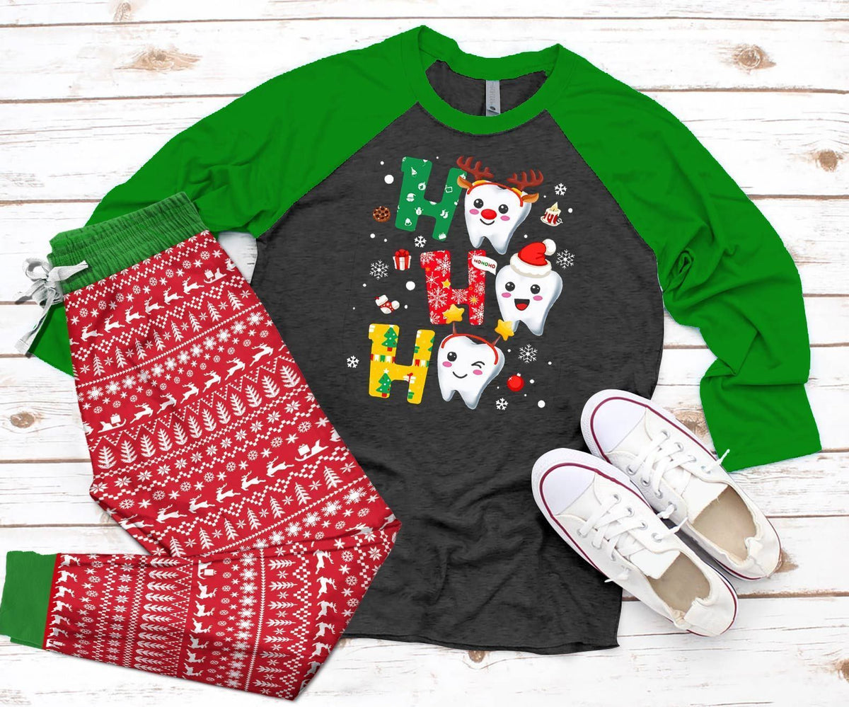 Dentist Green Best Pajama Set |Sleepwear Pjs Sets | Raglan Shirt Pants Set