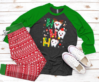 Dentist Green Best Pajama Set |Sleepwear Pjs Sets | Raglan Shirt Pants Set