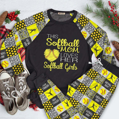 Softball Set Pajama Set |Sleepwear Pjs Sets | Raglan Shirt Pants Set