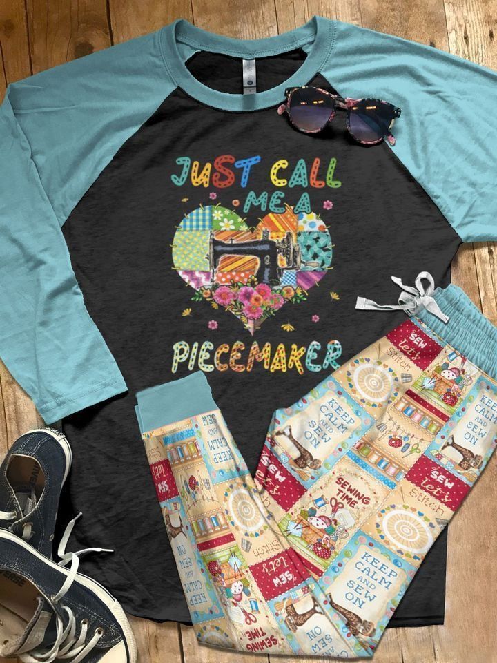 Sewing Piece Maker Teal Amazing Pajama Set |Sleepwear Pjs Sets | Raglan Shirt Pants Set