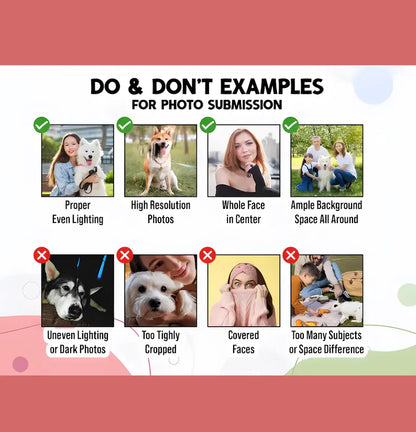 Custom Pet Portrait Stained Glass Suncatcher – Personalized Dog or Cat Photo Memorial Gift
