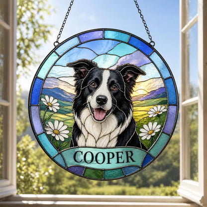 Personalized Pet Memorial Suncatcher – Custom Dog or Cat Portrait from Photo