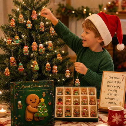 Gingerbread Christmas Advent Calendar 2026 – 24 Cute Gingerbread Ornaments