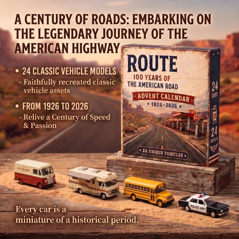 Route 66 Centennial Advent Calendar – 24 Days of American Road Legends | 1926–2026 Collector’s Edition