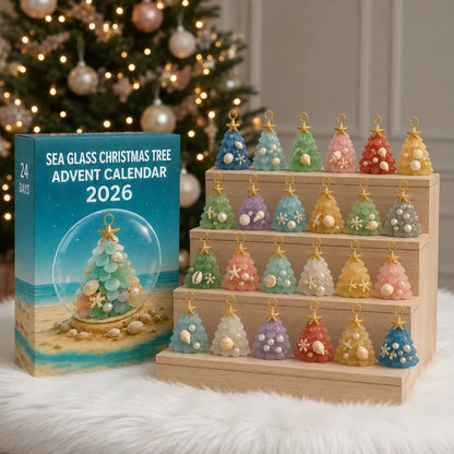 Sea Glass Christmas Tree - Arcylic Ornament Advent Calendar