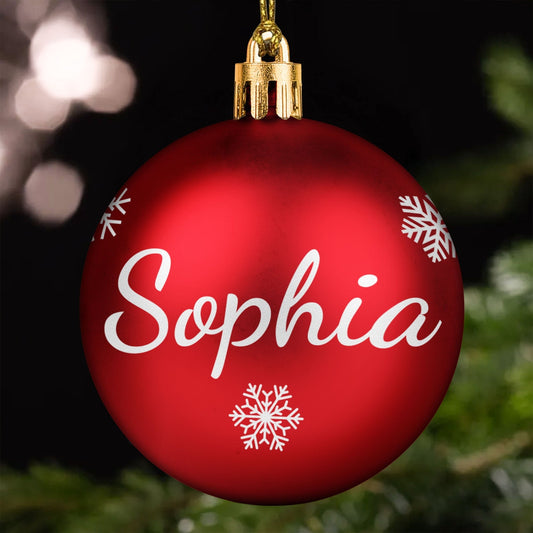 Personalized Name Christmas Ball Ornament – Custom Christmas Tree Ornament