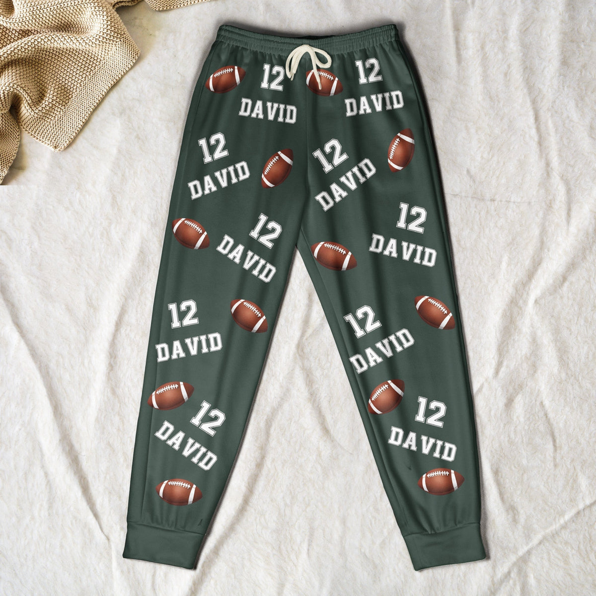 American Football Custom Name, Number - Personalized Sweatpants, Custom Pajama Pants, Jogger Sweatpants