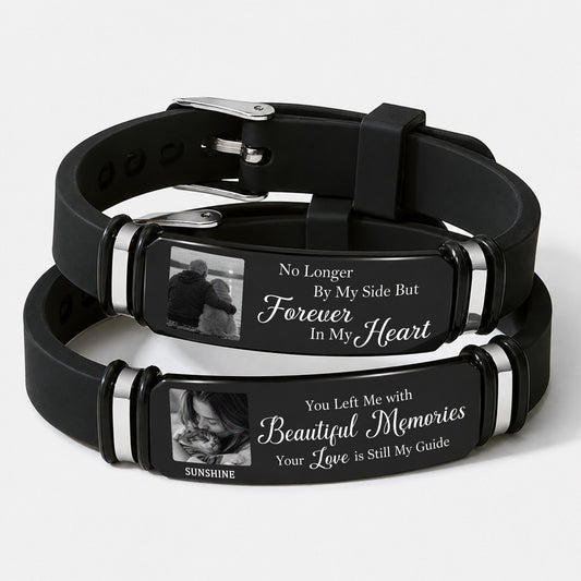 Custom Photo And Name Memorial Wristband Bracelet In Loving Memory Gift LM32 669625