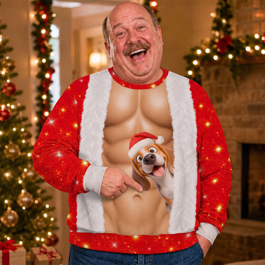 Christmas Pup - Personalized All-Over-Print Sweatshirt