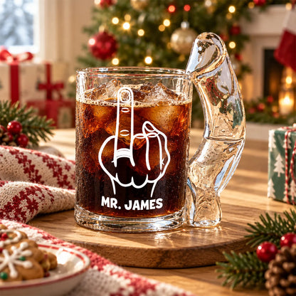 Personalized Middle Finger Naughty Glass Mug Gift For Him Her LM32 670223